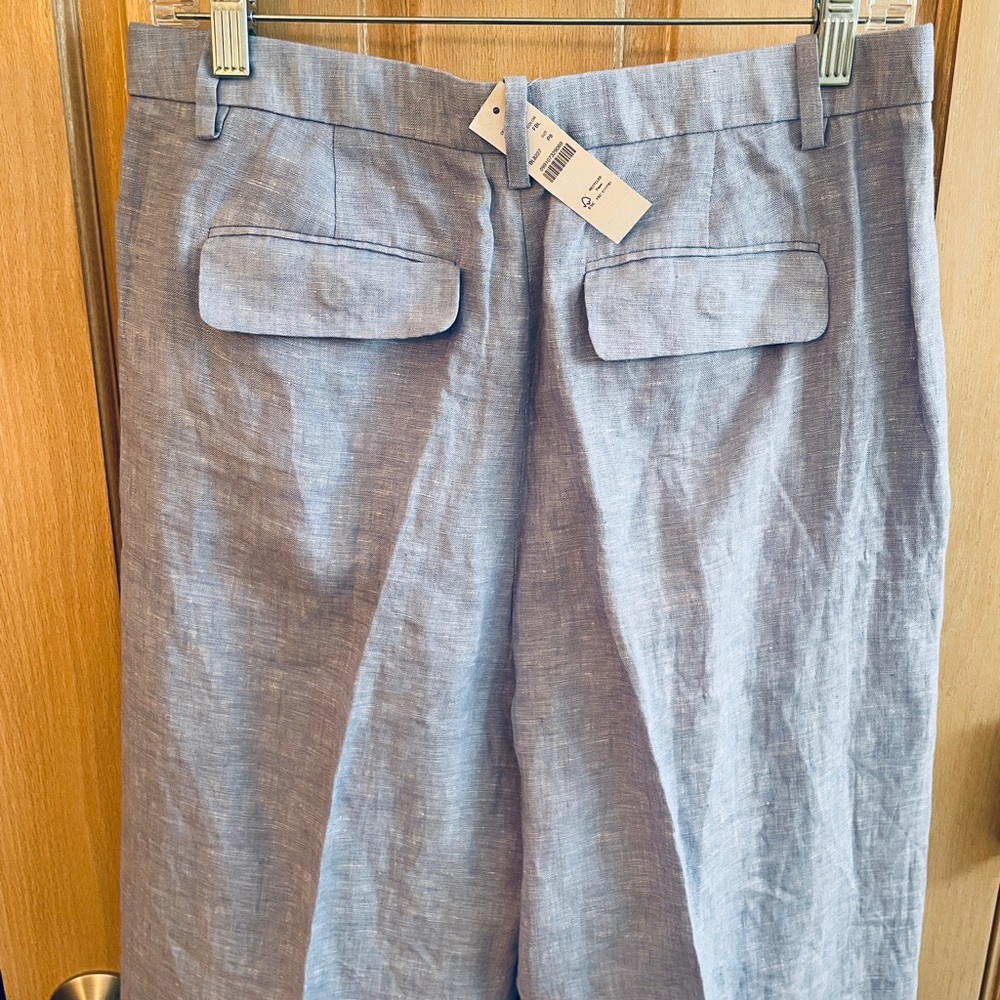 J. Crew Women's Light Blue Wide Leg Pants Sz 8P - Picture 2 of 16